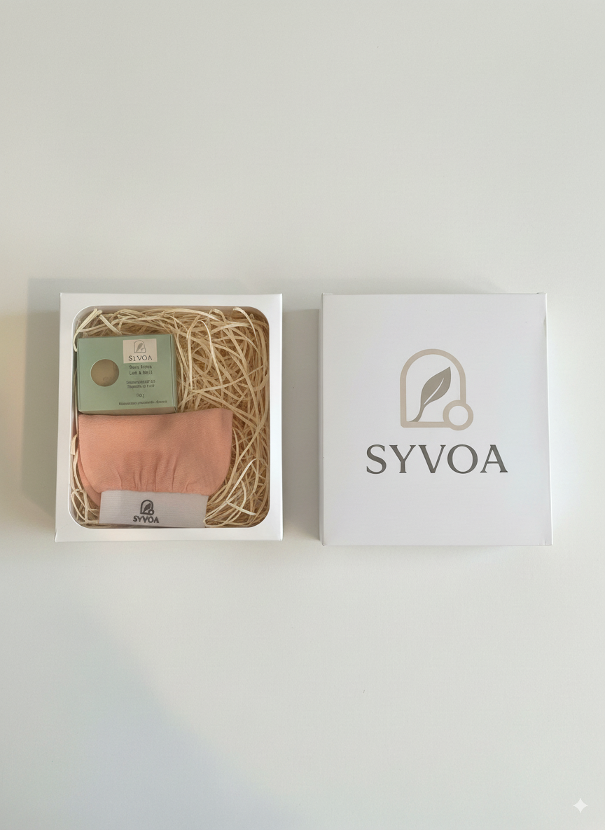 Coffret Cadeaux Syvoa- Savons Artisanaux & Gant Exfoliant